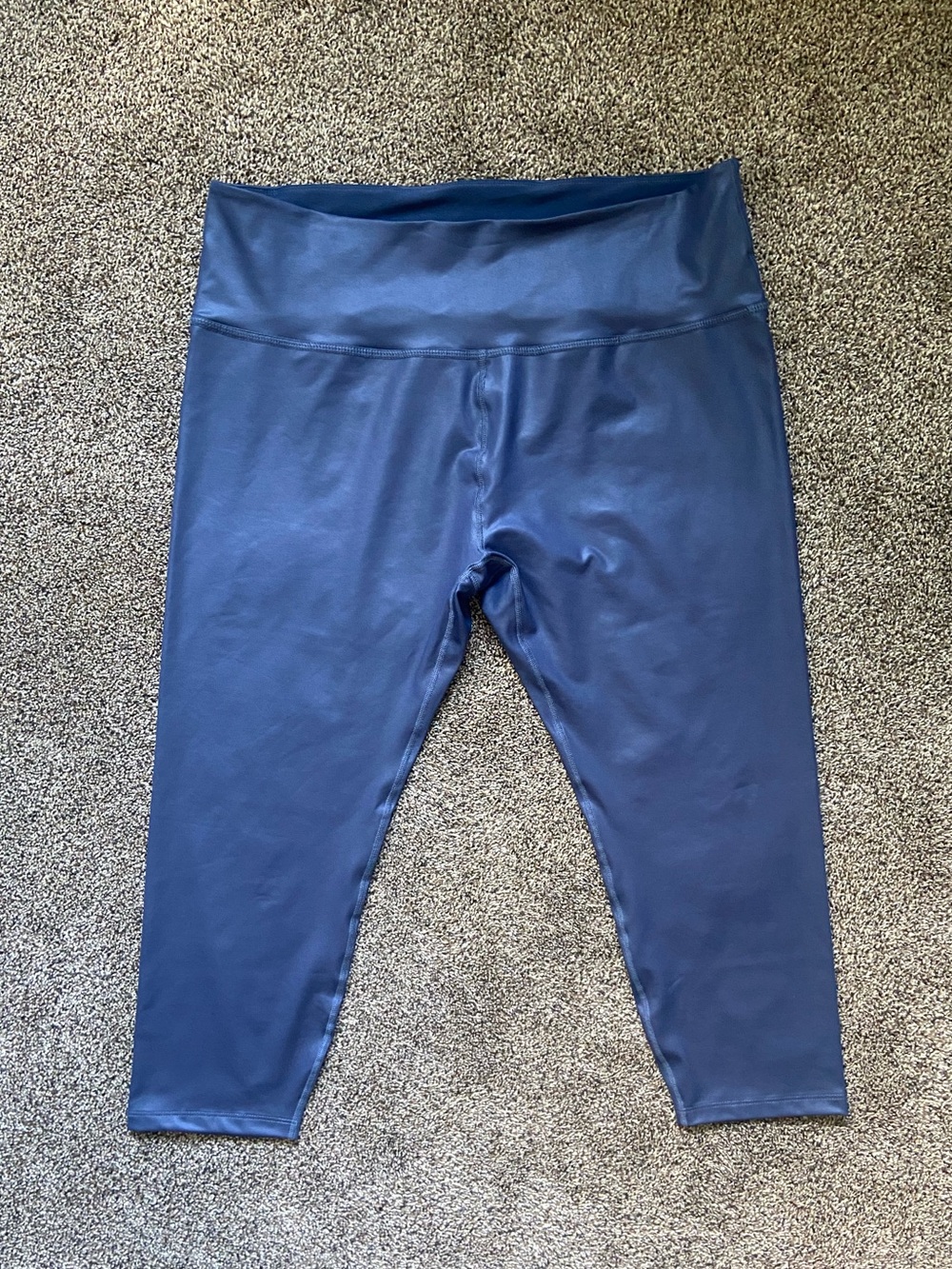 Beyond Yoga Dark Blue Faux Leather Style Legging Size 3X